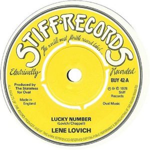 7" 45RPM Lucky Number/Home by Lene Lovich from Stiff Records (BUY 42)